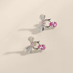 Floward Pink Reverie Silver Women’s Earrings Floward Pink Reverie Silver Women’s Earrings
