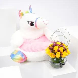 Yellow Roses | Unicorn Kids Chair