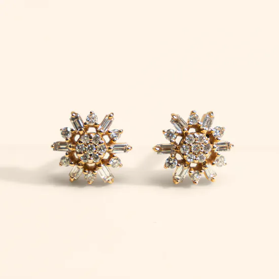 Siran by Iram Floral Diamond Women's Earrings