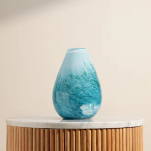 Floward Turquoise Teardrop Glass Vase Floward Turquoise Teardrop Glass Vase