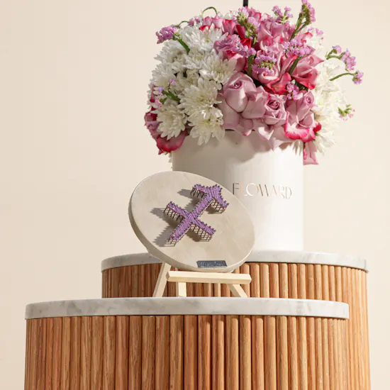 Maisam Qassem Horoscope Art Piece | Happy Birthday Heartfelt Flowers Box