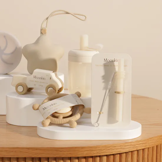 Moonkie Luxe On The Go Beige Gift Set