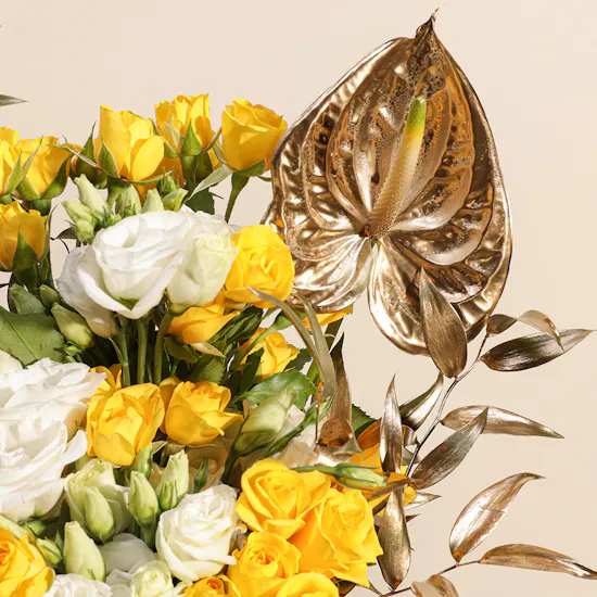 Get Well Soon Shiny Flowers Vase
