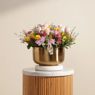 Golden Joy Flower Vase