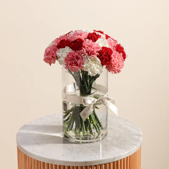 Colorful Carnation Vase