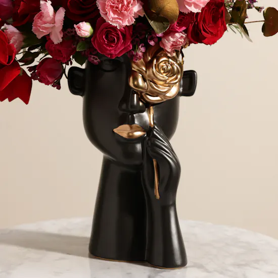 Midnight Whisper Flower Vase
