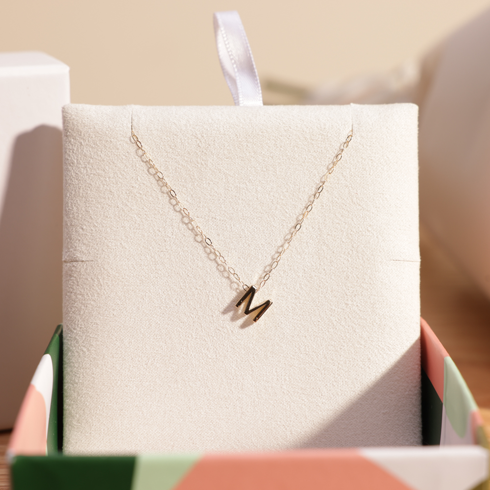 Miss L By L'azurde Gold Necklace | Letter M