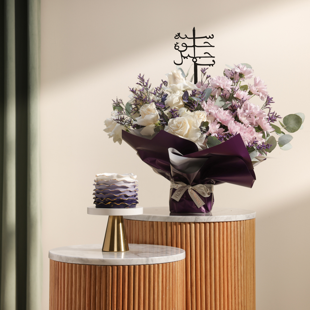 ميني كيك لعيد الميلاد من فلاورد | زهور السعادة