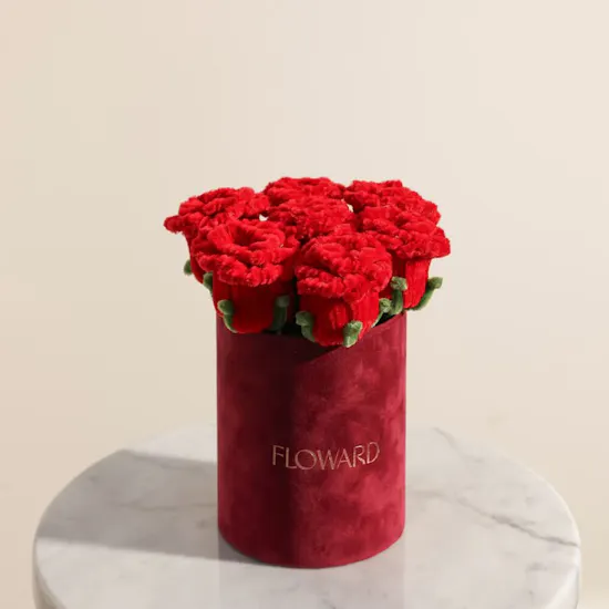 Romantic Plush Artificial Flowers Box