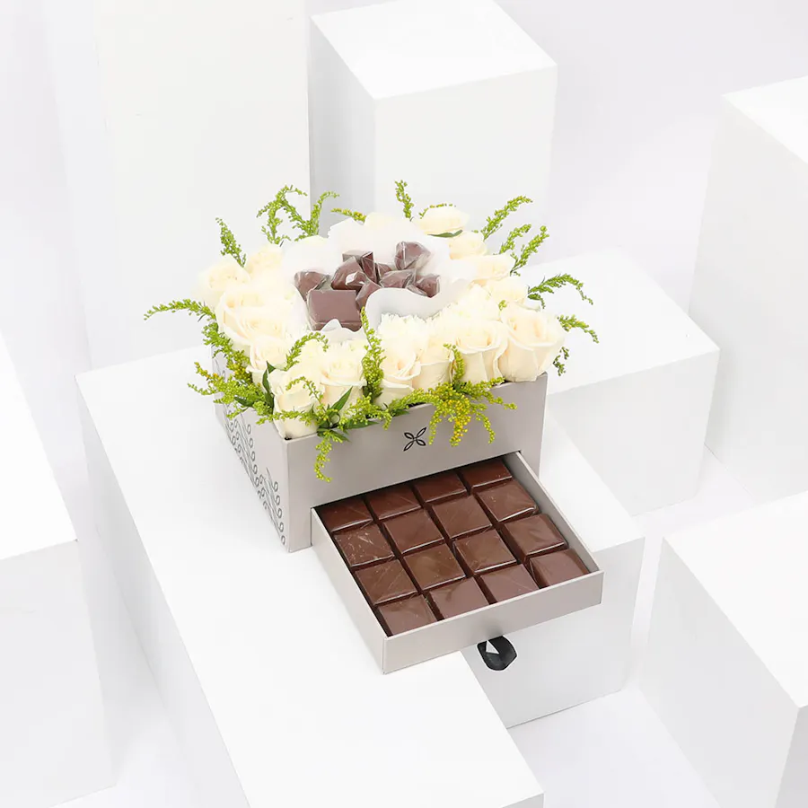 White Rose Box | Chocolates Drawer 6