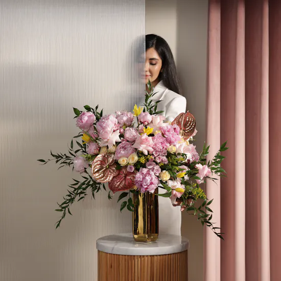Royal Golden Blush Flower Vase