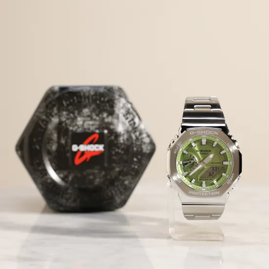 Casio G-Shock G-Steel Silver with Green Dial Men's Watch