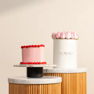 Nino's Bakery Happy Birthday Pink Heart Cake | Elegant Pink Roses Box