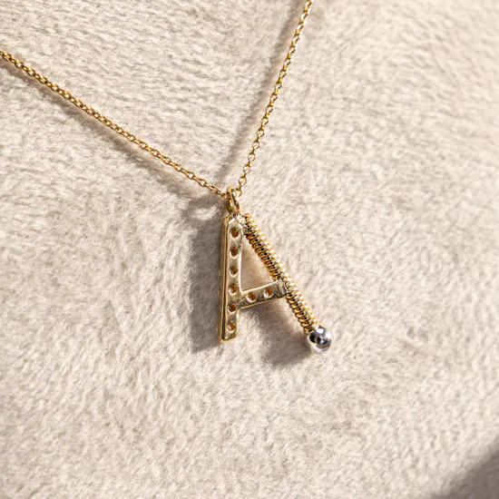 Siran by Iram Diamond Letter A Necklace