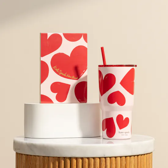 Kate Spade Sweet Hearts Mug and Notebook Set