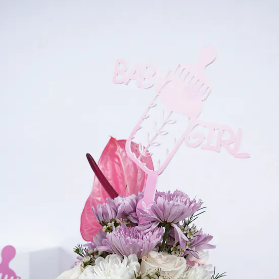 New Baby Girl Reception Vases | Cutie Trio