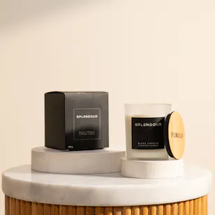 Splendour Black Vanilla Scented Candle | 150 g