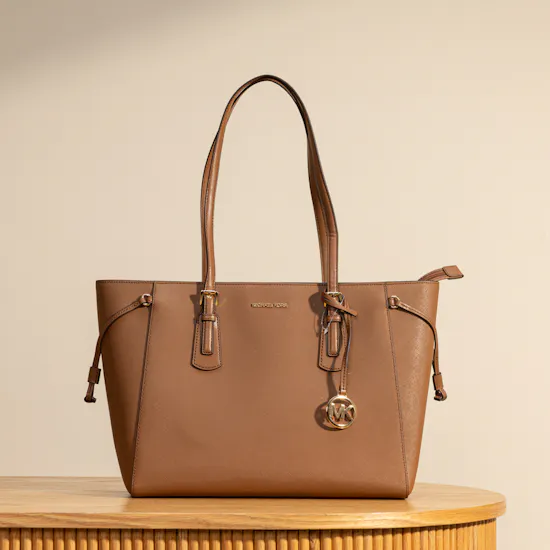 Michael Kors Voyager Large Brown Leather Tote Bag