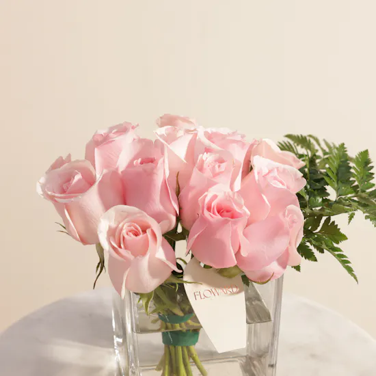 Light Pink Roses Vase