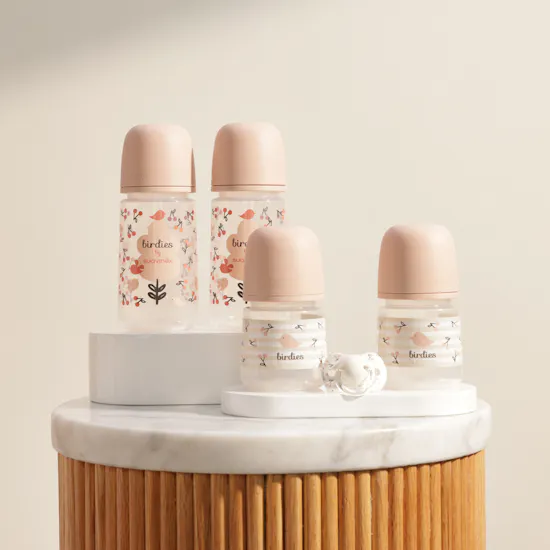 Suavinex Pink Birdies Newborn Essentials Set