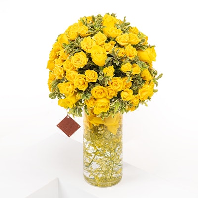 Pineapple Flowers | Glass Vase