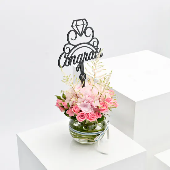 Pink Blooms Vase