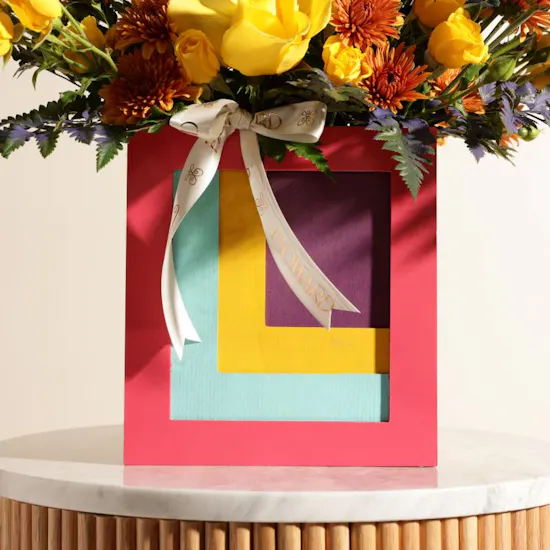 Colorful Blooming Flower Vase