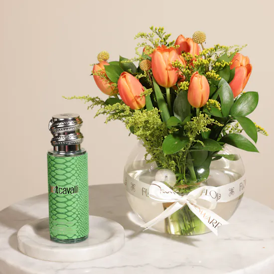 Just Cavalli Wild Orchard Hair and Body Mist | Sunrise Flowers Vase