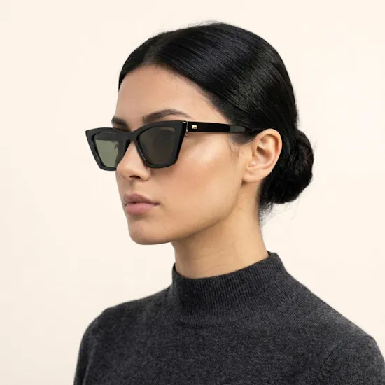 Le Specs Velodrome Cat Eye Black Women's Sunglasses
