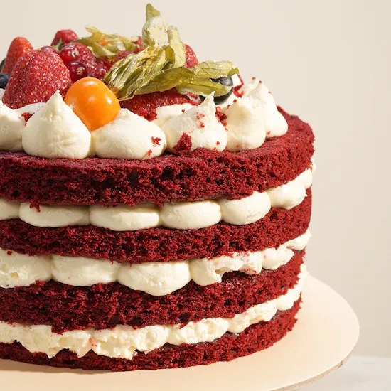 Secrets Fruity Red Velvet Cake