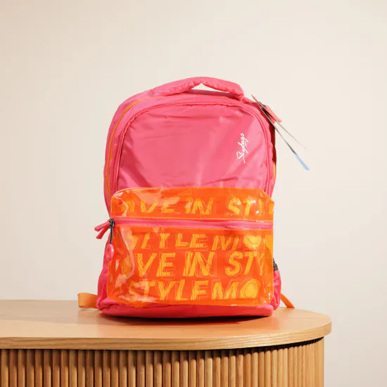 Back to School Pink Backpack & Bottle Set