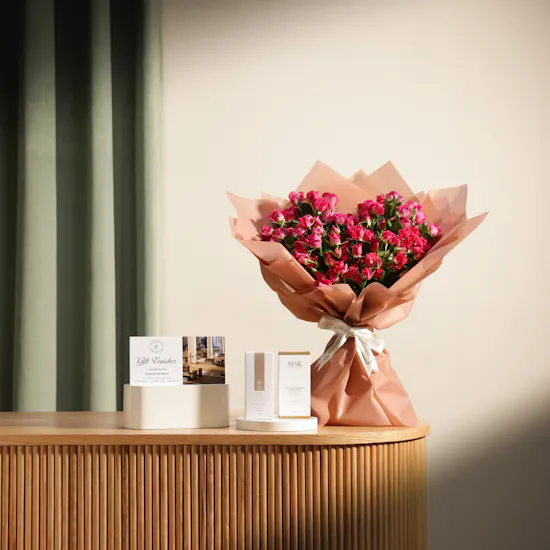 Sculpt Pilates Gift Voucher | MSK Skincare Gift Set and Flower