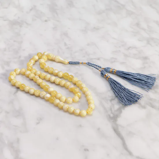 Royal Palace Golden Amber Powder Blue Karkosh Misbaha