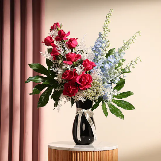 Midnight Bloom | Black Vase
