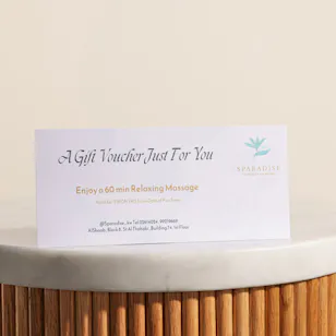 Sparadise Relaxing Massage Voucher Sparadise Relaxing Massage Voucher
