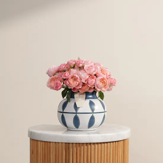 Tender Devotion Roses Vase