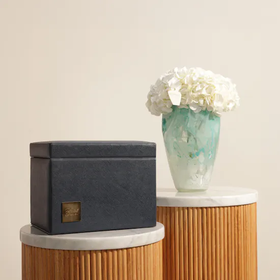 Artfeena Bisht Gold Plated Crystal Small Chest | Royal Flower Vase
