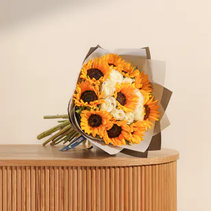 Golden Sunshine Flowers Bouquet