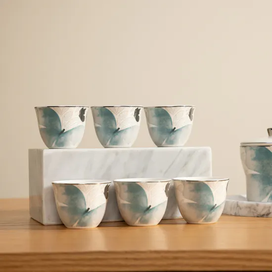 Otantik Veloura Tea And Arabic Coffee Set