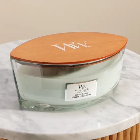 Woodwick Ellipse Magnolia Birch Candle