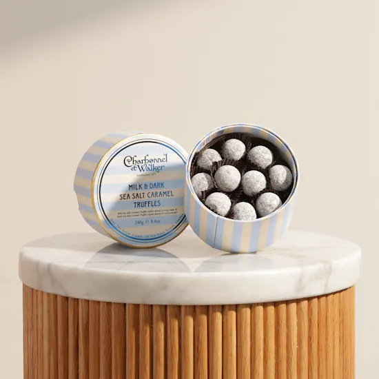 Charbonnel et Walker Milk and Dark Sea Salt Caramel Truffles Box