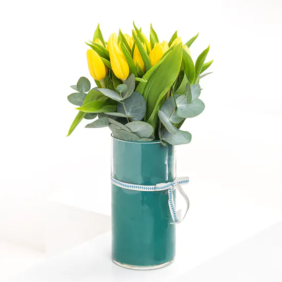 Yellow Tulip | Cylinder Vase