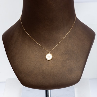 Midad Pisces Horoscope Necklace | 18k Gold  | with Dimonds