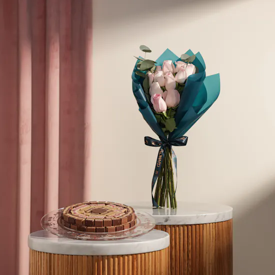 Soucolat Jaipur Trio Mix Round Tray | Elegant Charm Flowers