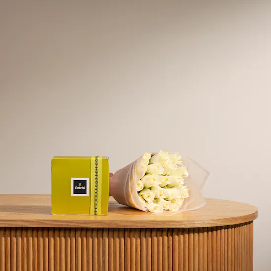 Patchi Chocolates Box | White Roses