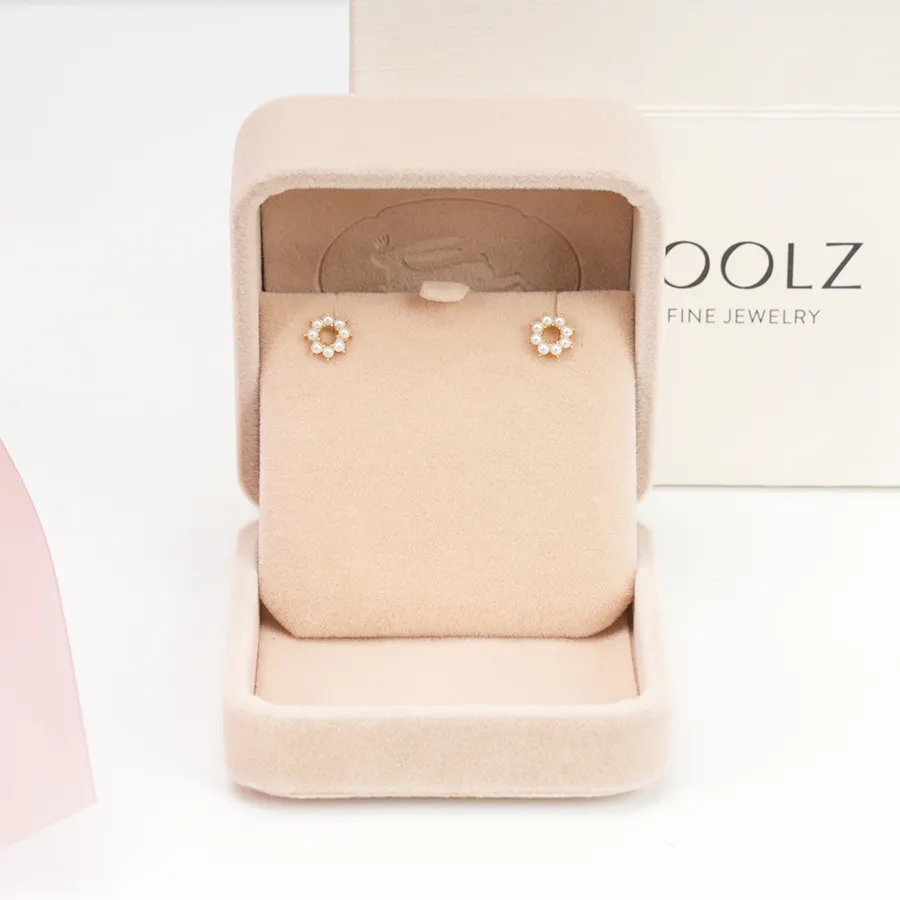 Joolz Pearl Baby Earrings | White Flowers 2