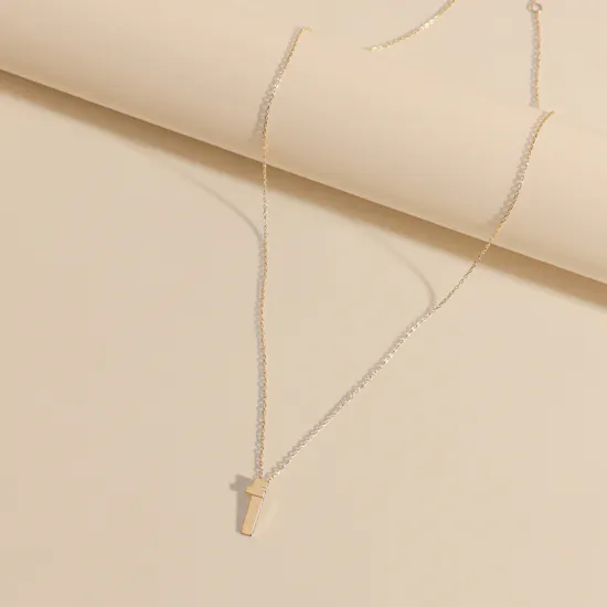 Midad letter Alef Necklace | 18 k Gold