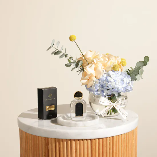 Atyab Bukannan Al Ola Musk Unisex EDP | Delightful Petals Flower Vase