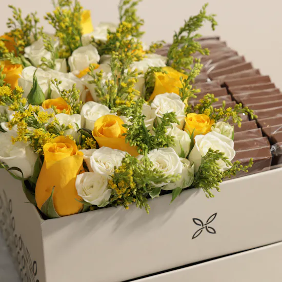 Floward Hard Box of Chocolates | Delicate Flowers