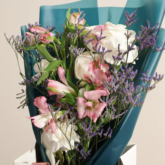 Nua Large Classic Chocolate Bonbon Slipcase Box | Jubilant Flower Bouquet